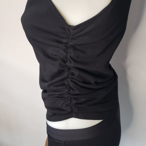 Jet Black Studio Black Mock Turtleneck Top with Ruge Scrunched Sides - Picture 5 of 10